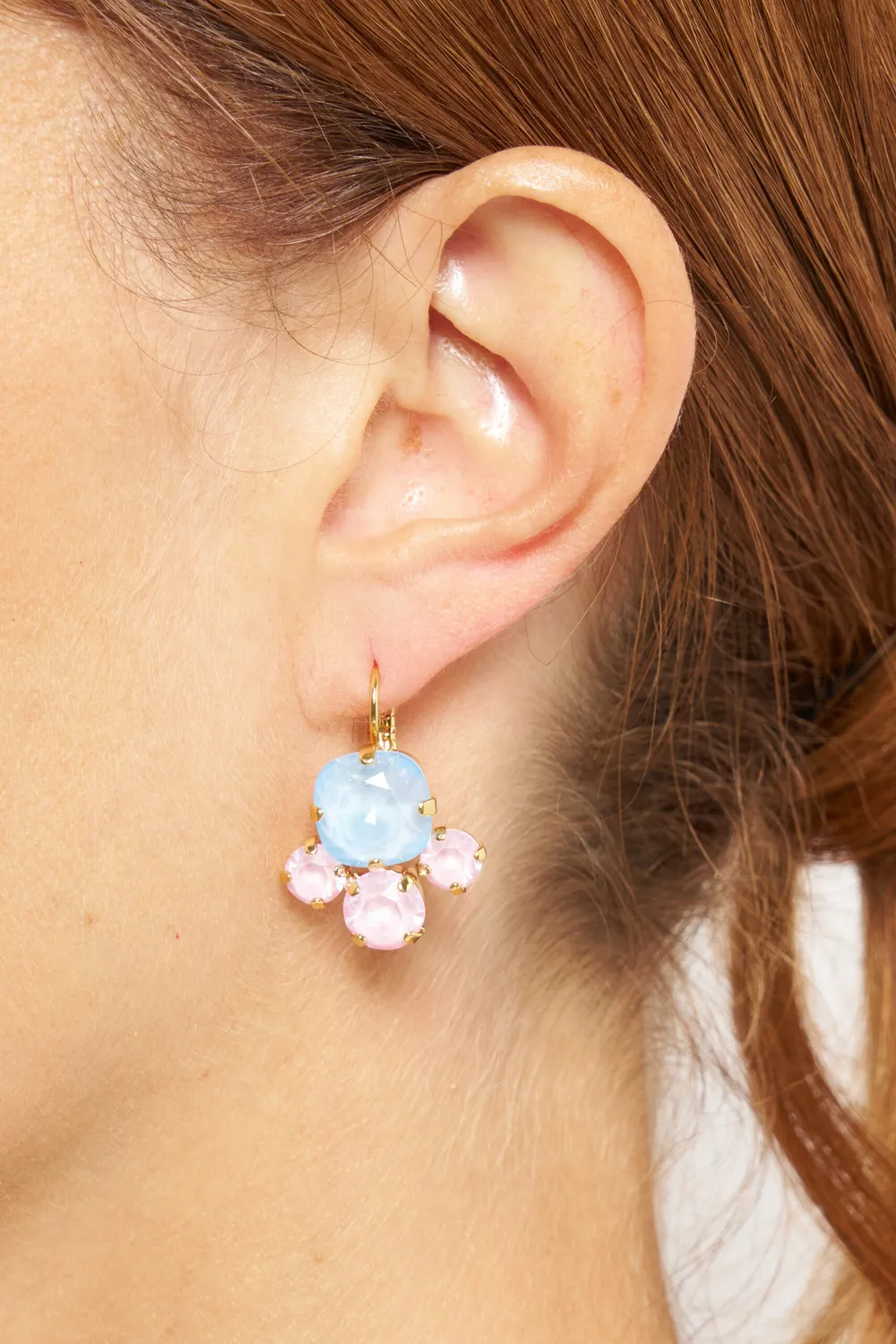 Philippe Ferrandis Sorbet dormeuses boucles d'oreilles couleur