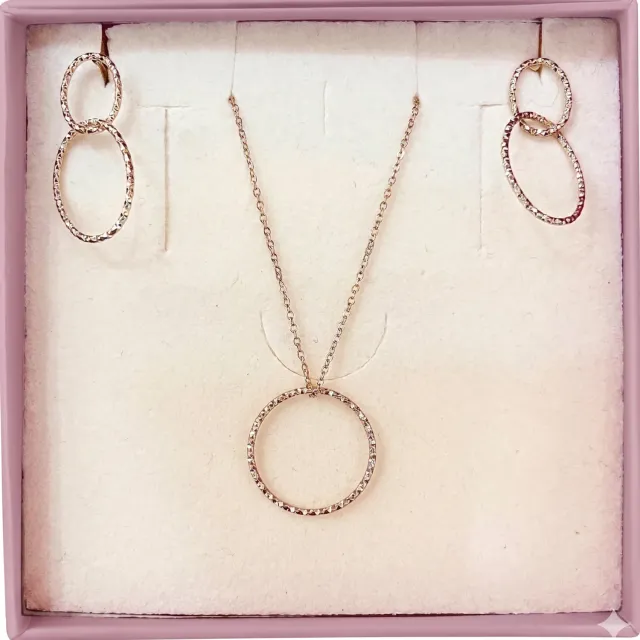 Nao de Paris Cercle d'Or coffret collier boucles strass