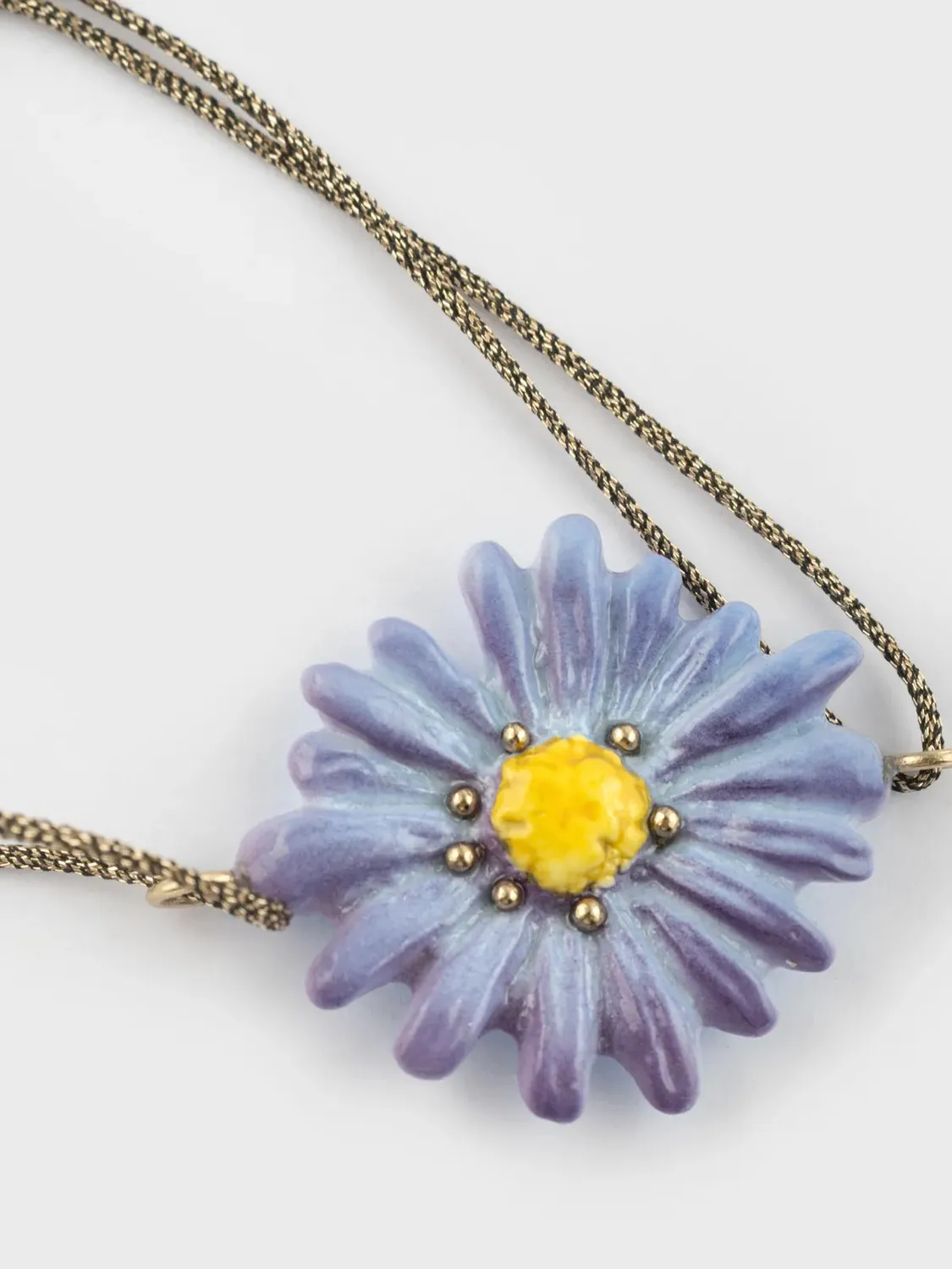 Nach Anémone bleue bracelet cordon irisé ajustable