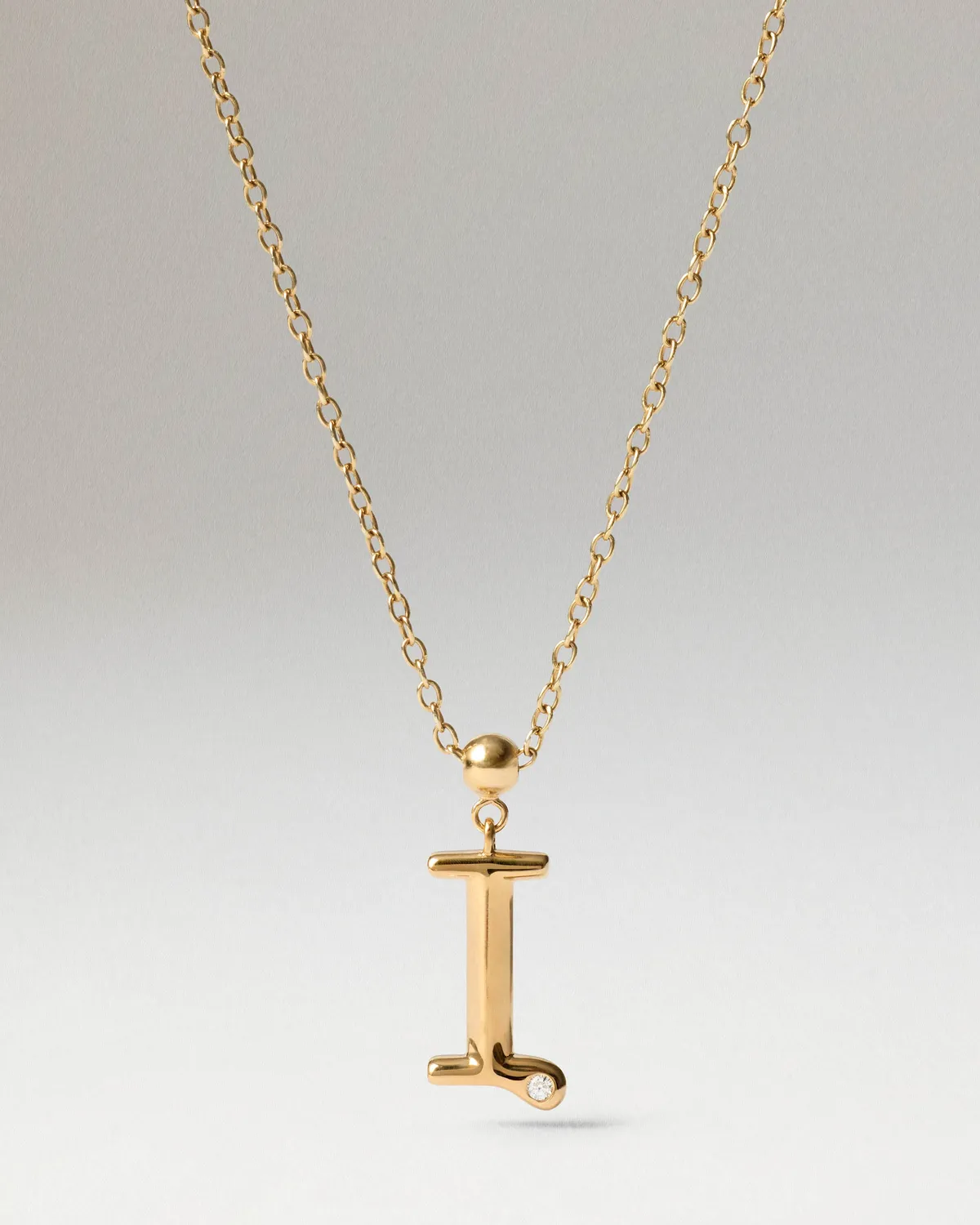 PDPAOLA Charms Initial I breloque zircone dorée
