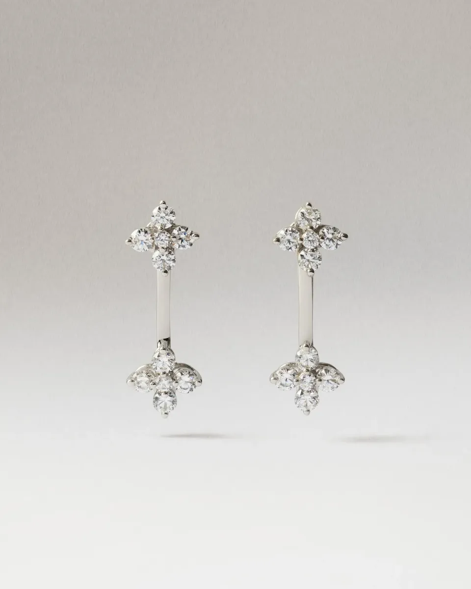 PDPAOLA Maggie boucles or blanc diamants