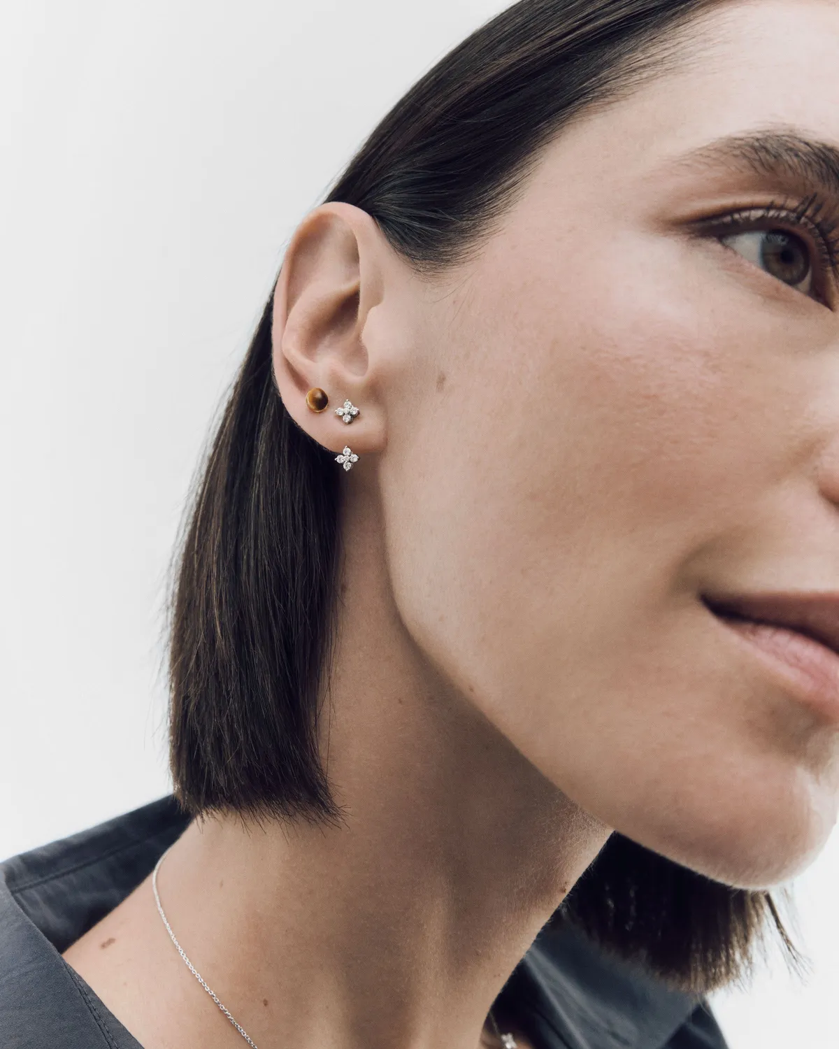 PDPAOLA Maggie boucles or blanc diamants