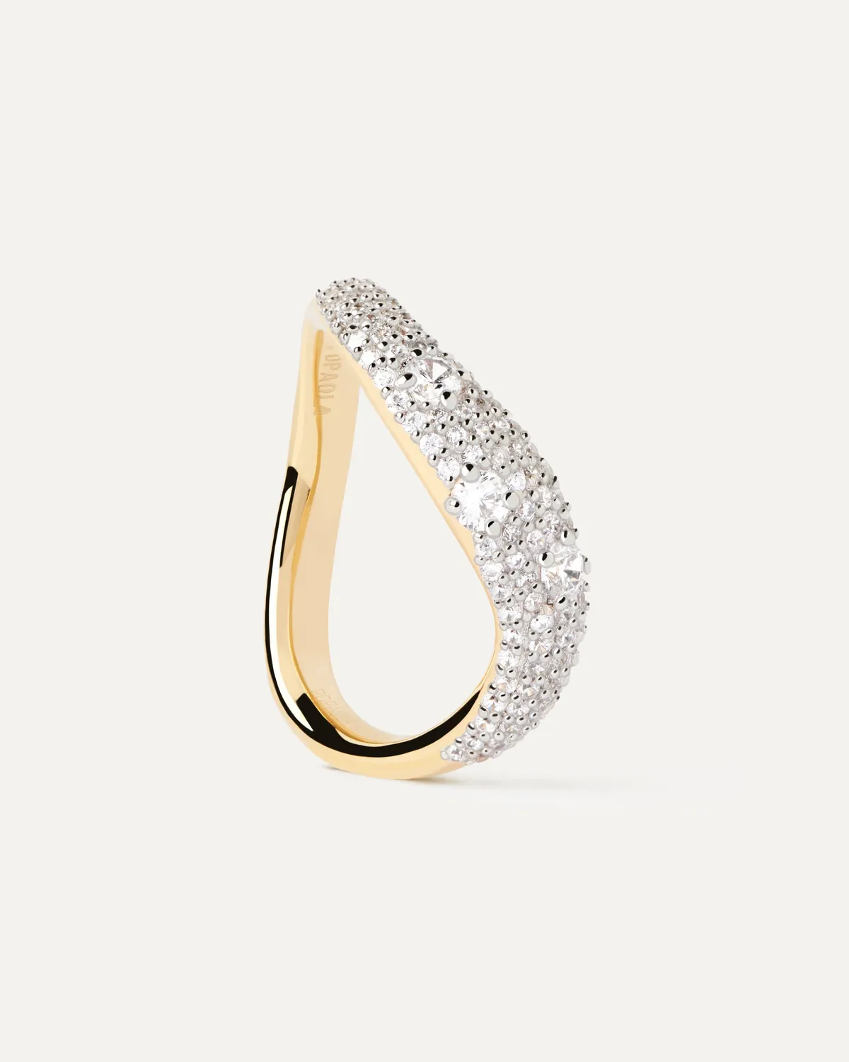 PDPAOLA Apollo bague or 18 ct diamants 0,62 ct