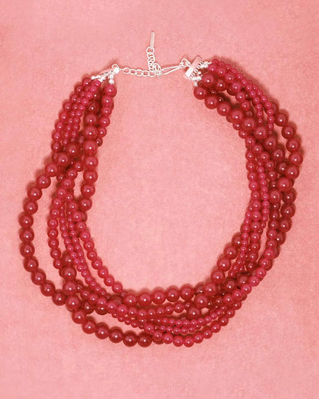 Completedworks Tangled Web collier perles calcédoine argent