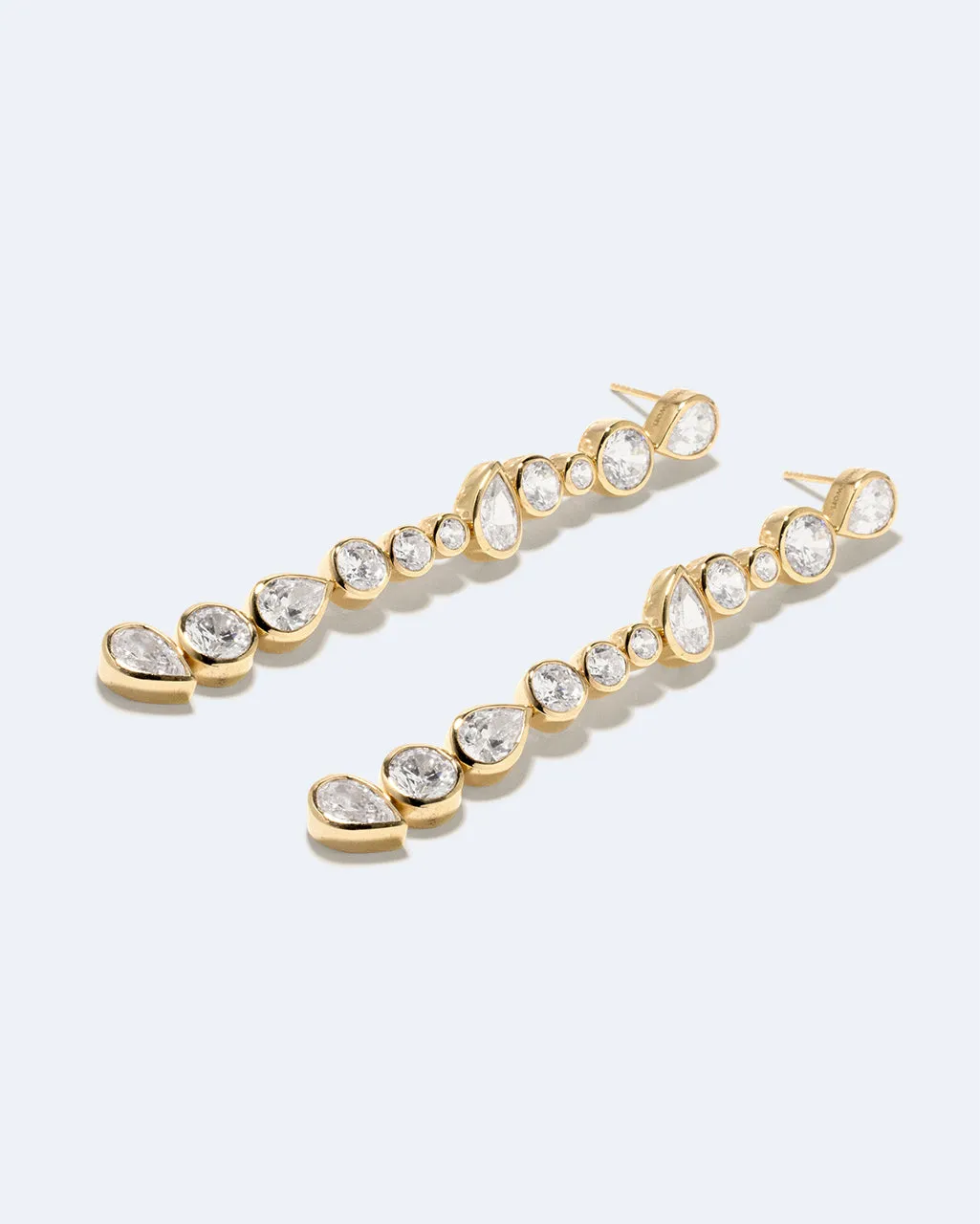 Completedworks Glitch pendantes zirconia vermeil doré