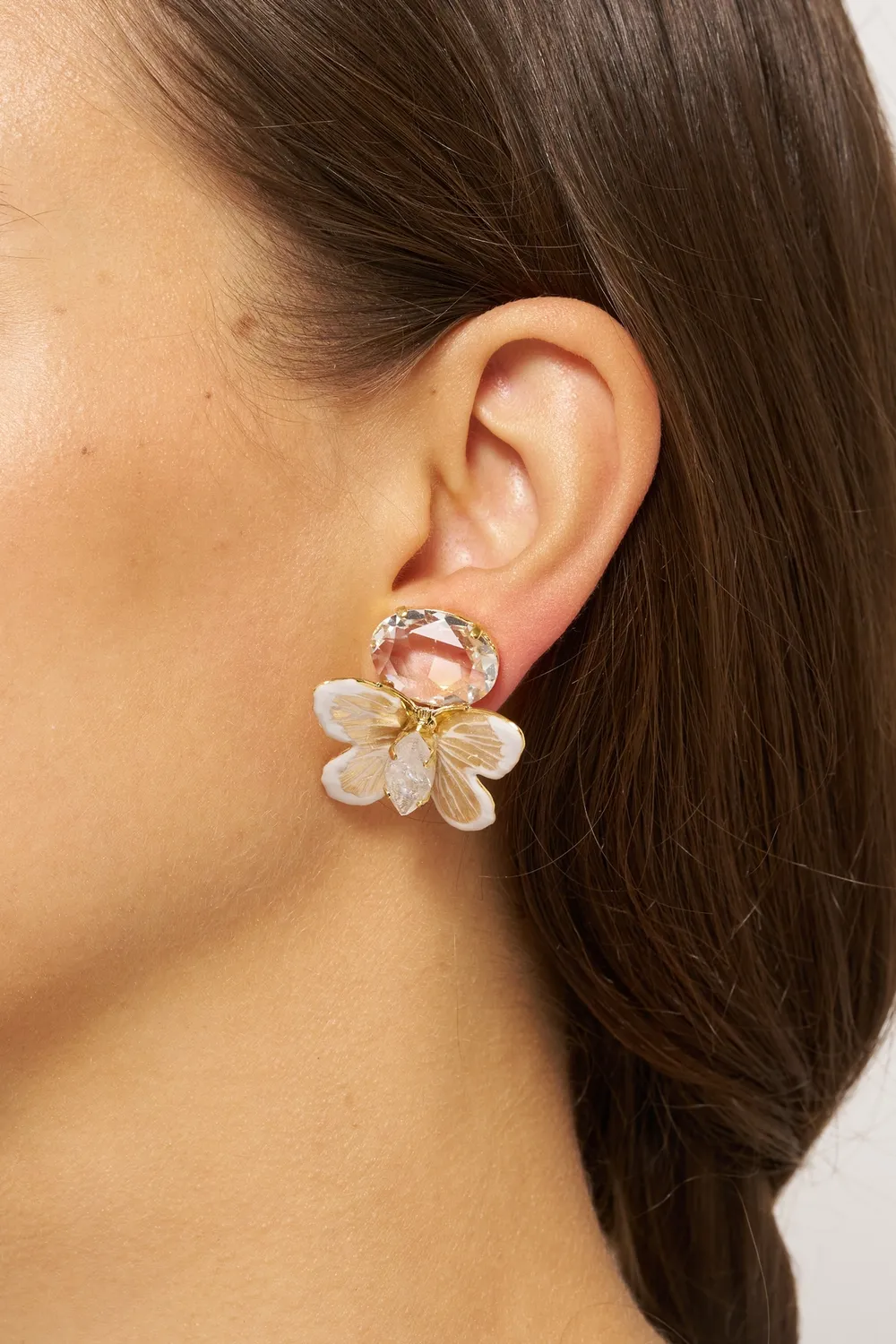 Philippe Ferrandis Fenice Boucles Clips Quartz Rose 30 mm