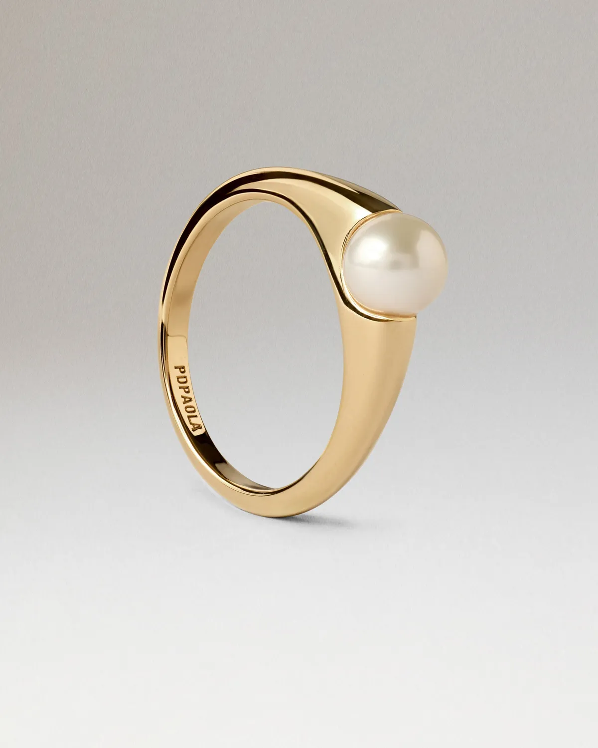 PDPAOLA La Perla Maris bague quartz blanc taille 14