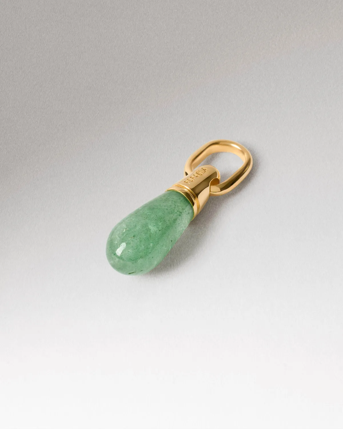 PDPAOLA Drop pendentif aventurine verte doré