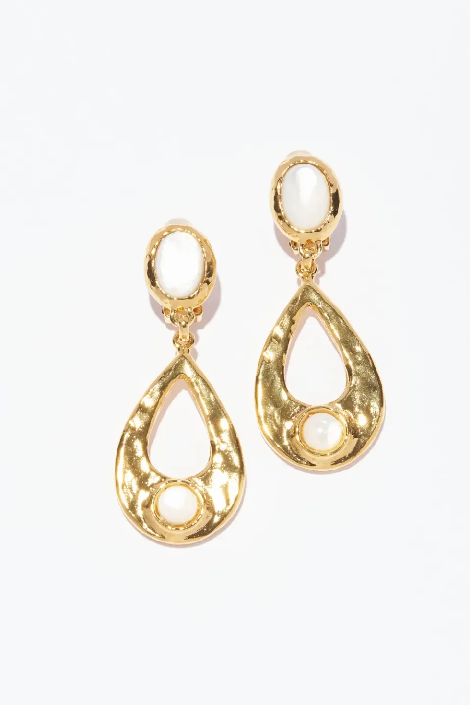 Philippe Ferrandis New Gems boucles d'oreilles clips dorées
