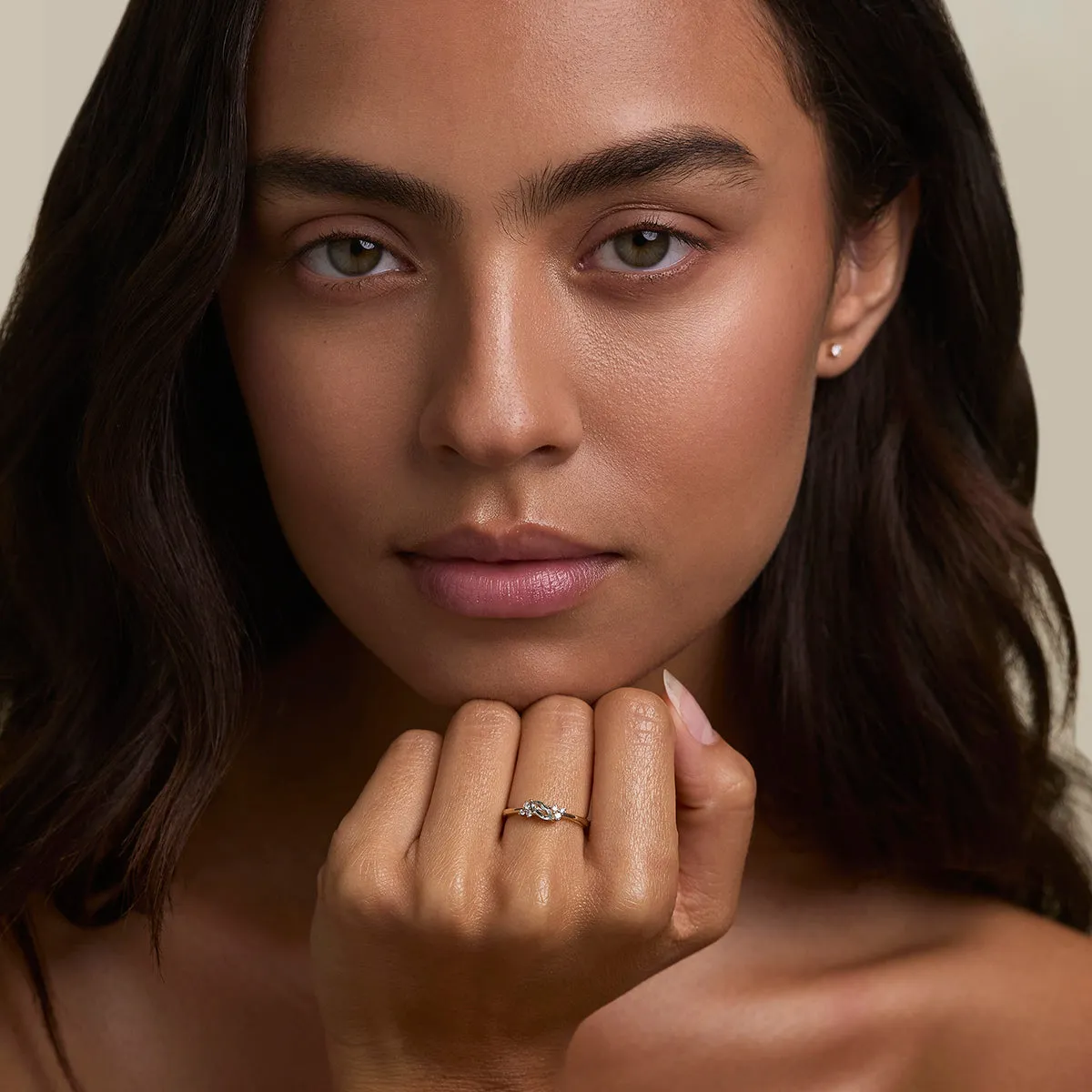 Astrid & Miyu March Milestone bague or aigue-marine