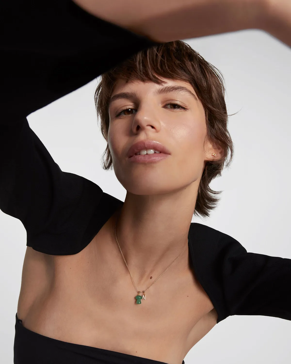PDPAOLA Lettre W charm plaqué or zirconia blanche