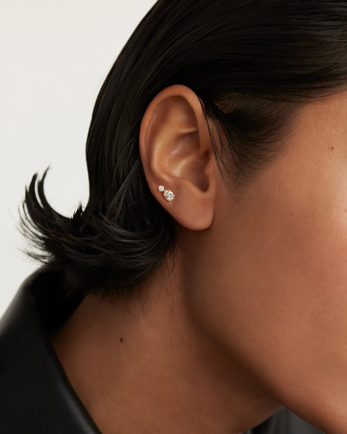PDPAOLA Nikita Single boucle piercing zirconia dorée