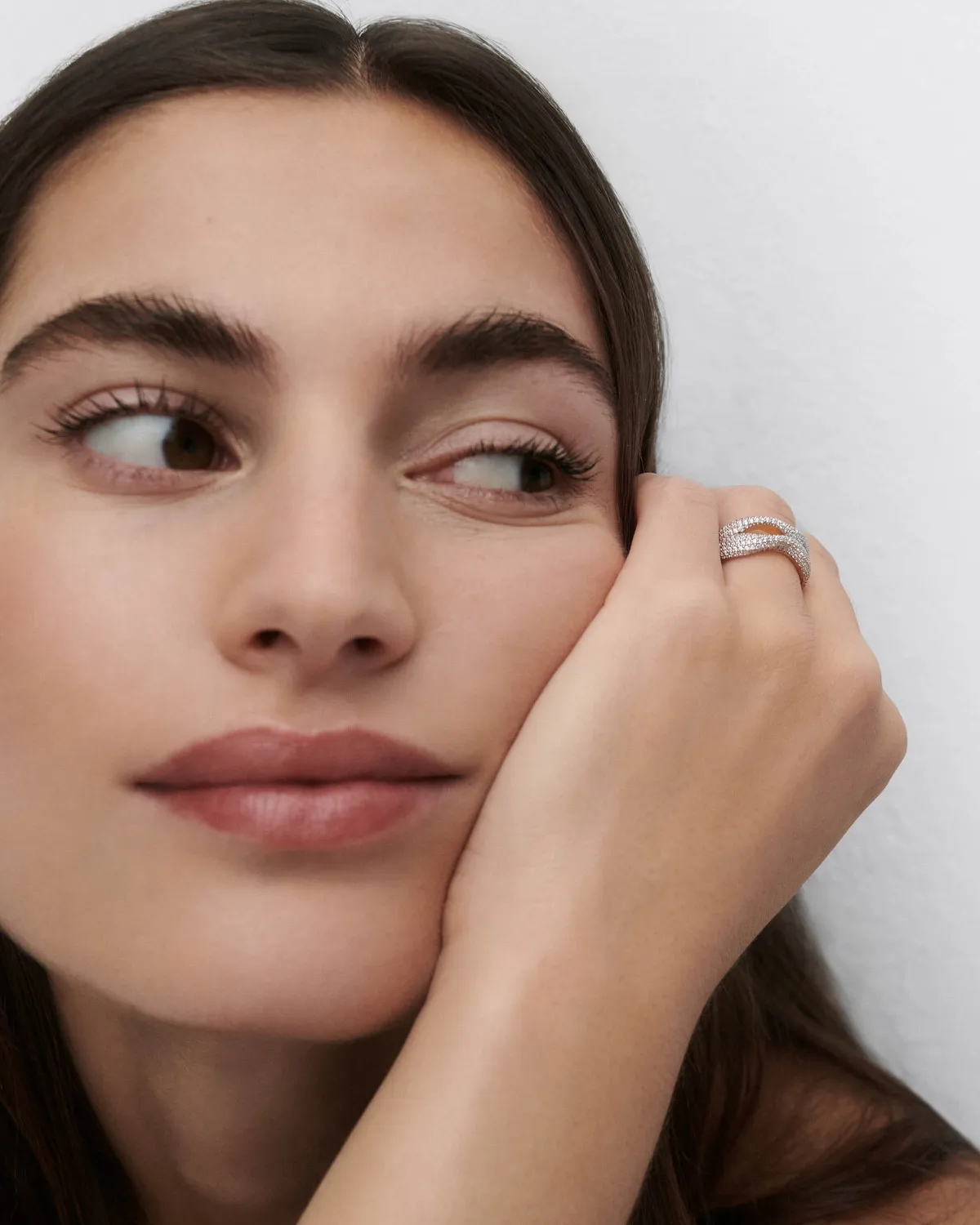 PDPAOLA Pavé Sense bague zirconia dorée