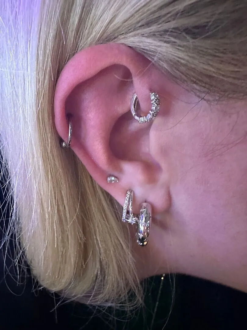 Astrid & Miyu Cosmic Illusion créoles argent strass