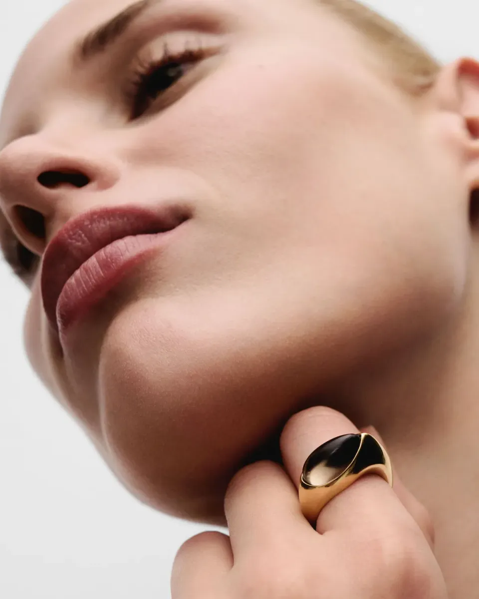 PDPAOLA Grid 2 Quartz Luna Stamp bague quartz