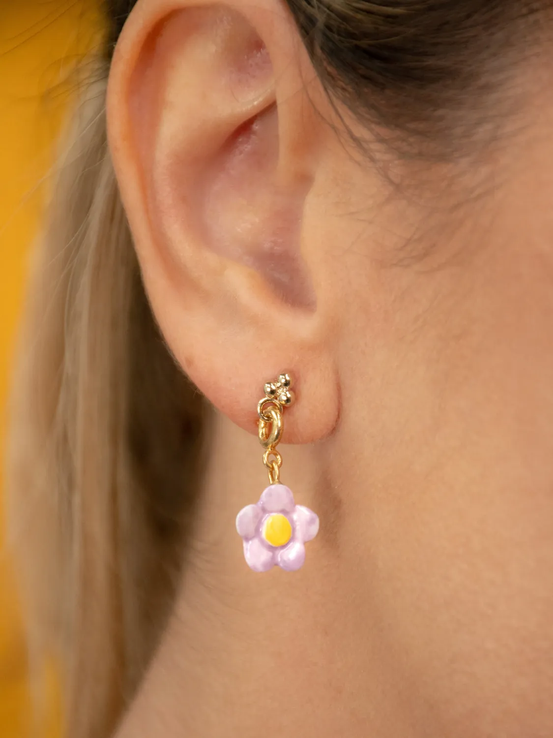 Nach Bijoux Charm's fleur violette charm porcelaine violette