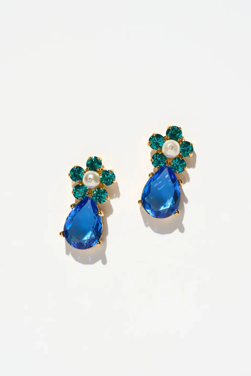 Philippe Ferrandis Castiglione clous boucles bleu vert 3 cm
