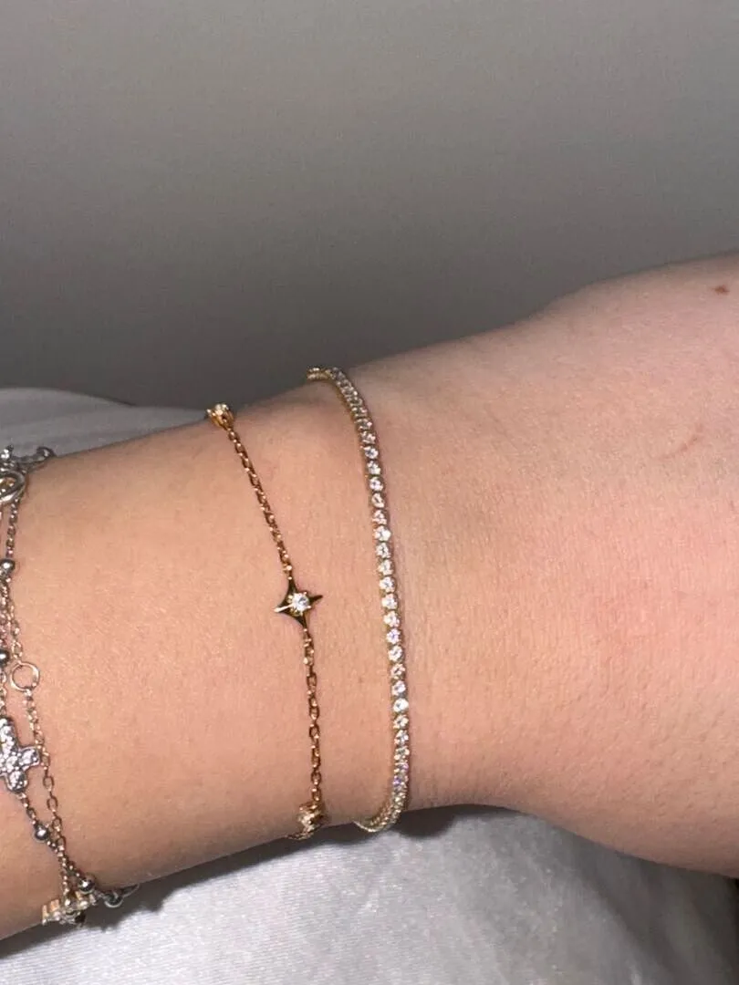 Astrid & Miyu Cosmic Star Charm bracelet doré étoile