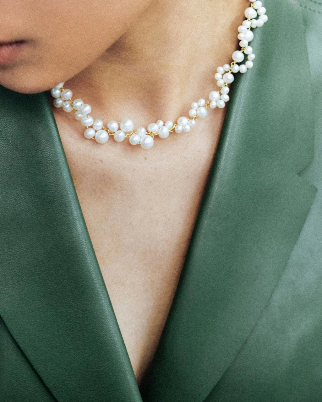 Completedworks Tide collier perle vermeil ras du cou