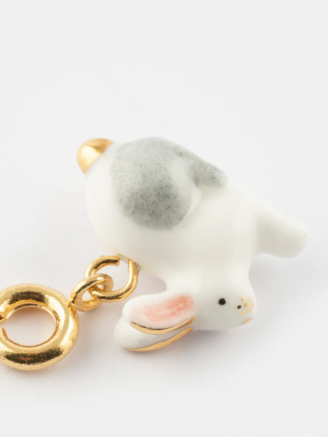Nach Bijoux Arctique Charm lièvre polaire 1,7 cm porcelaine