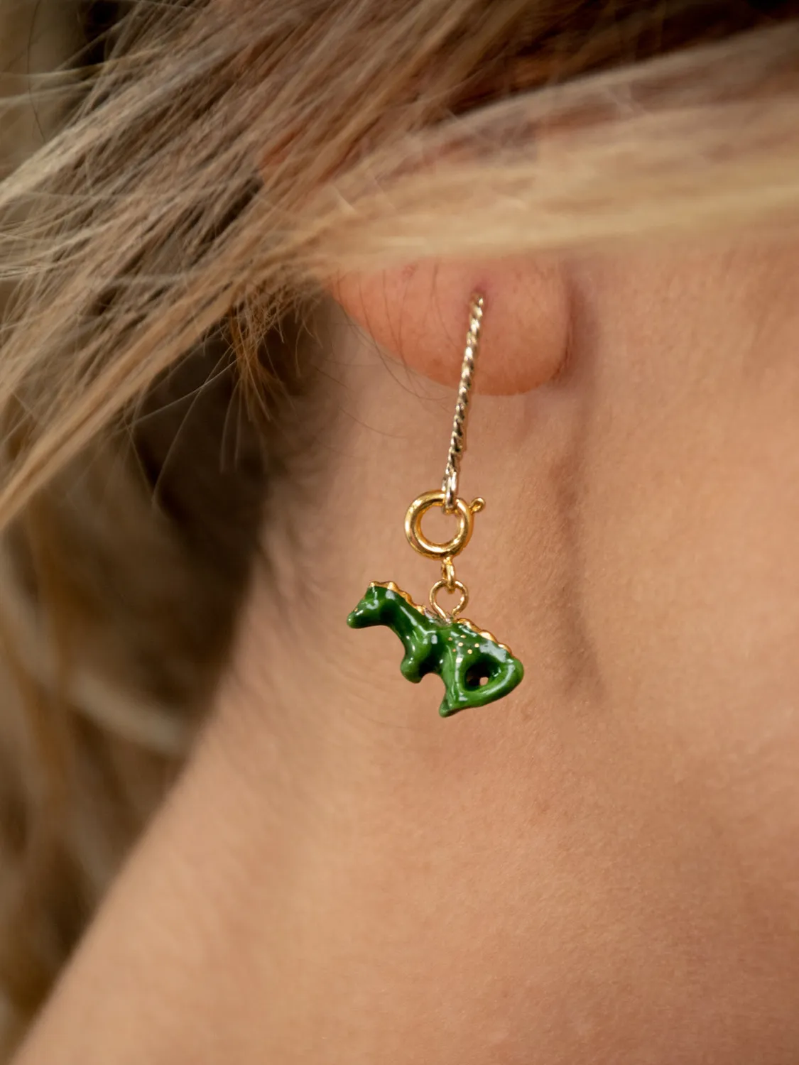 Nach Mix and Match dinosaure charm's porcelaine doré