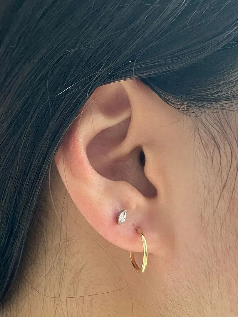 Astrid & Miyu Simple Hoops créoles or massif