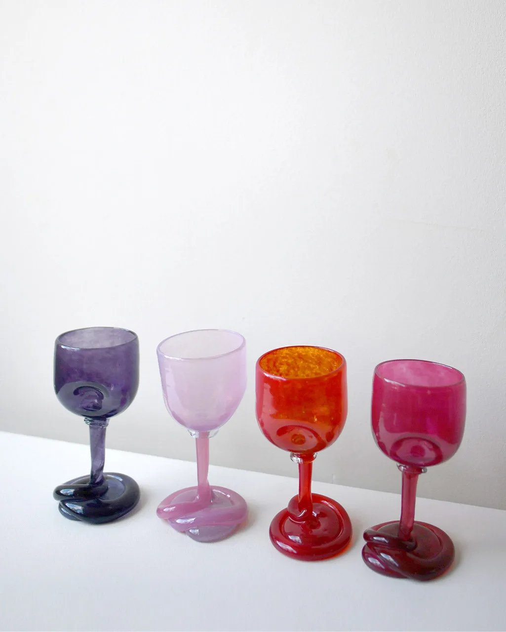 Completedworks Thaw lot 4 verres multicolore rose magenta