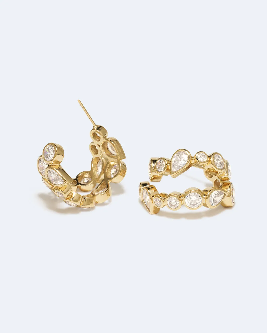 Completedworks Like Peas in a Pod IV créoles zirconia doré