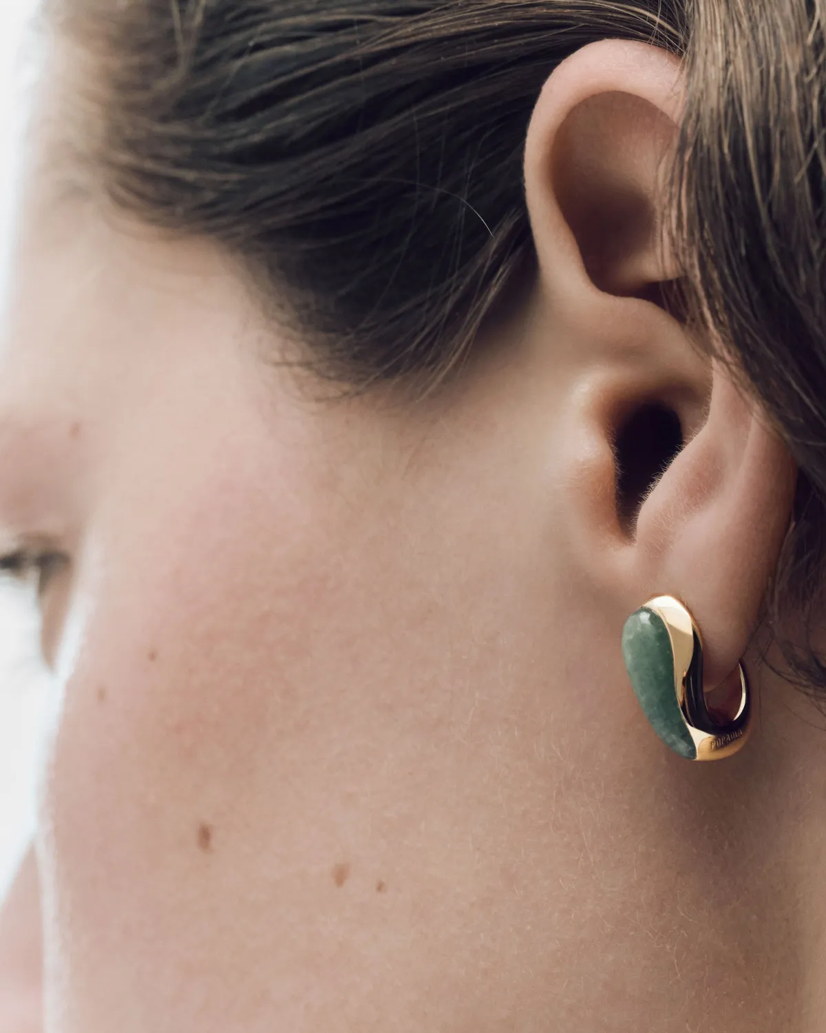 PDPAOLA Luna boucles aventurine verte doré