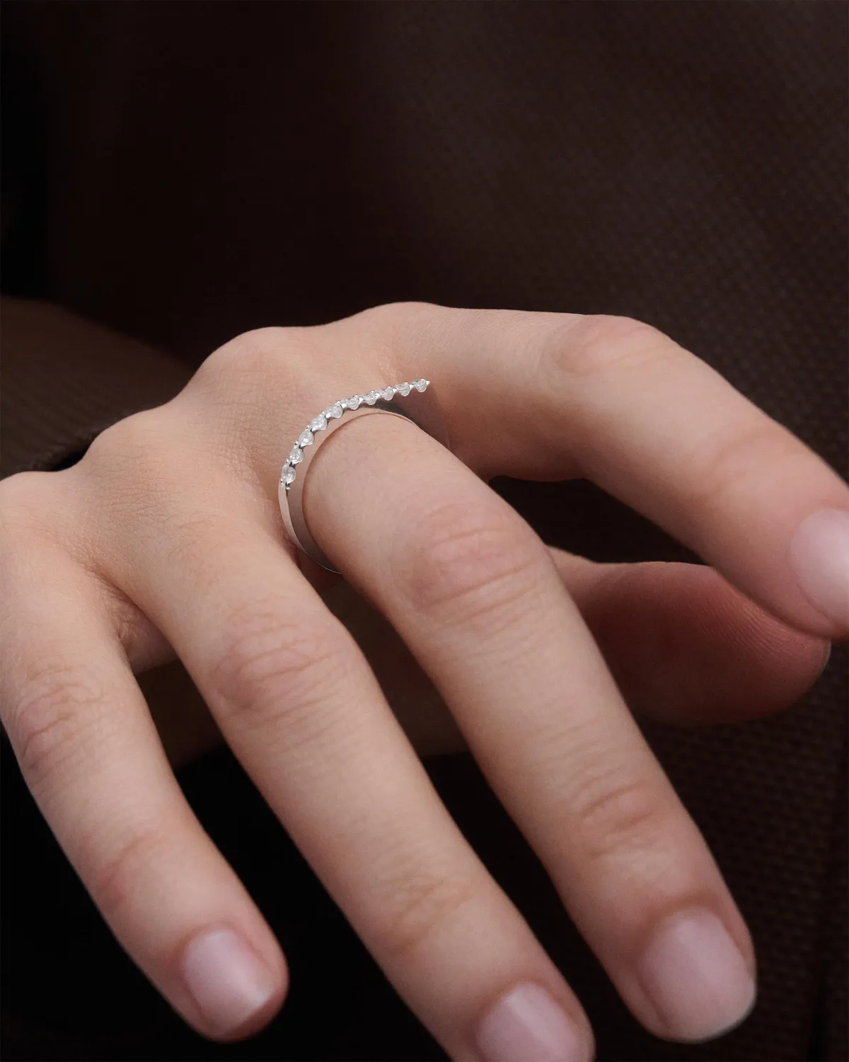 PDPAOLA Gloss bague argent zirconia blanche 1,5 mm