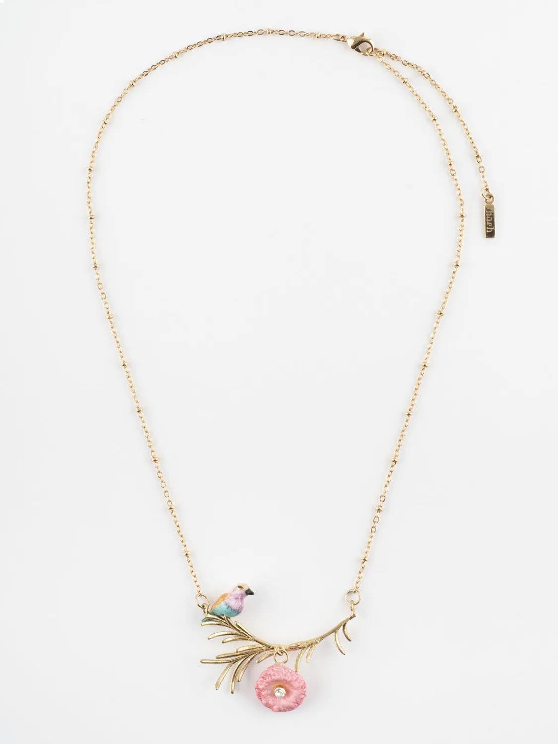 Nach Bijoux Rollier collier oiseau branche 48 cm