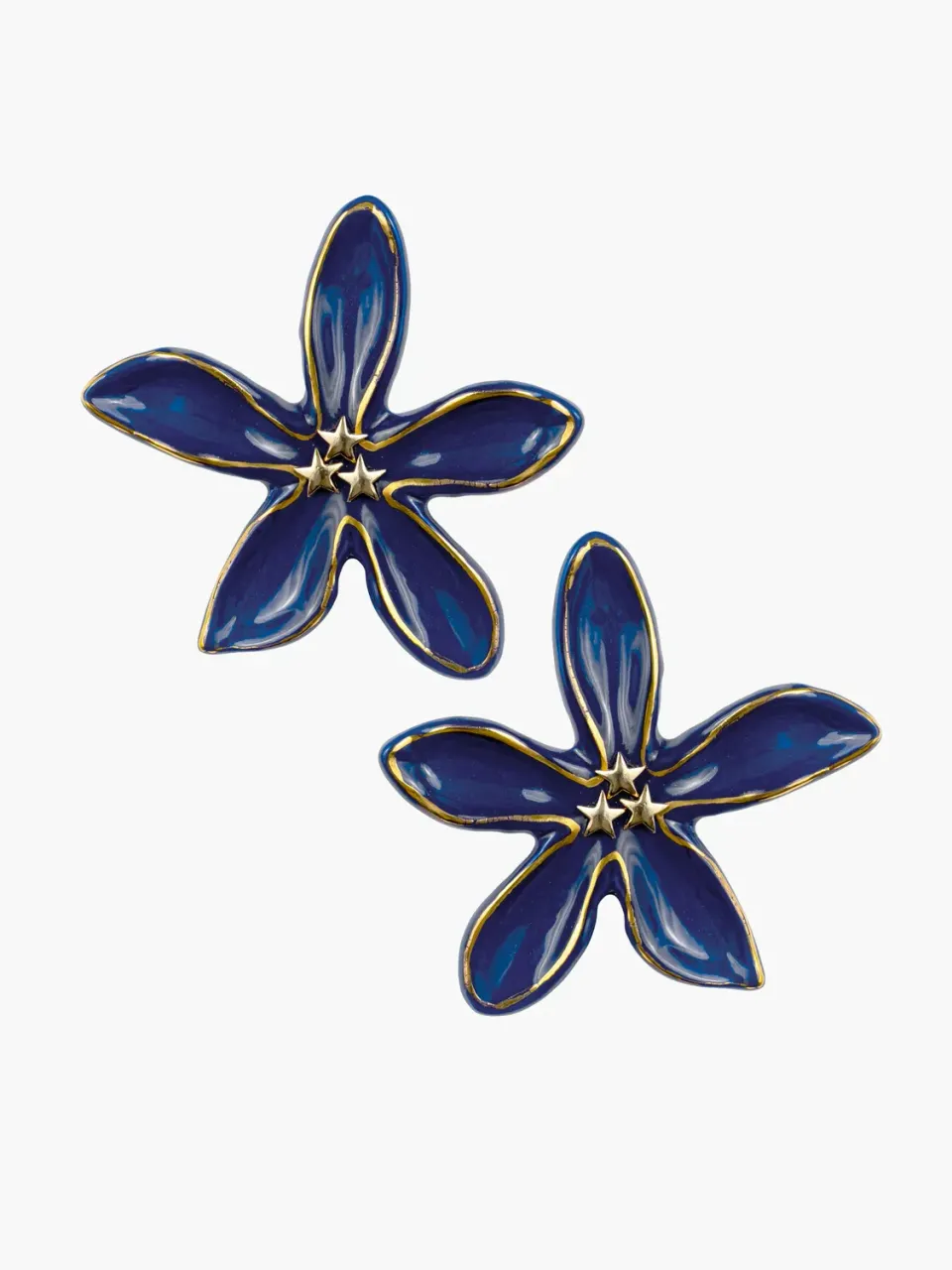 Nach Maxi Jasmin Bleu puces boucles porcelaine 5 cm
