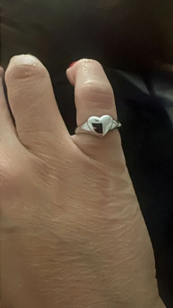 Astrid & Miyu Heart bague chevalière argent coeur