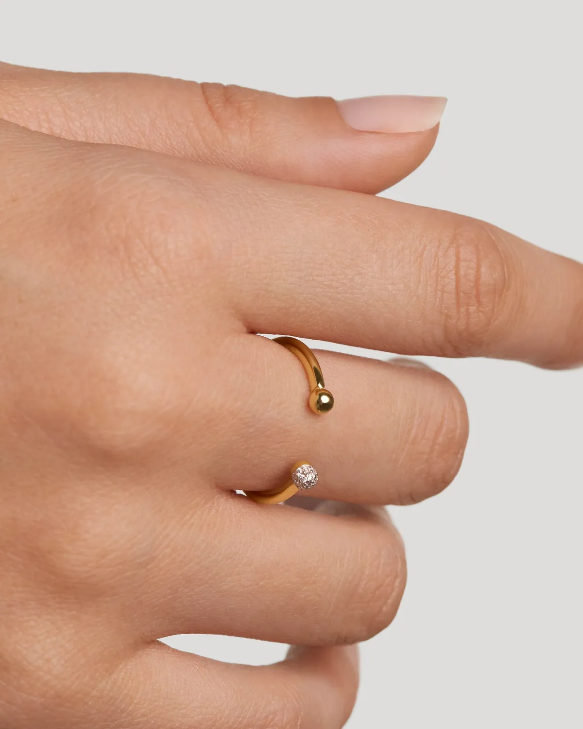 PDPAOLA Clara bague diamants or jaune 0,06 ct