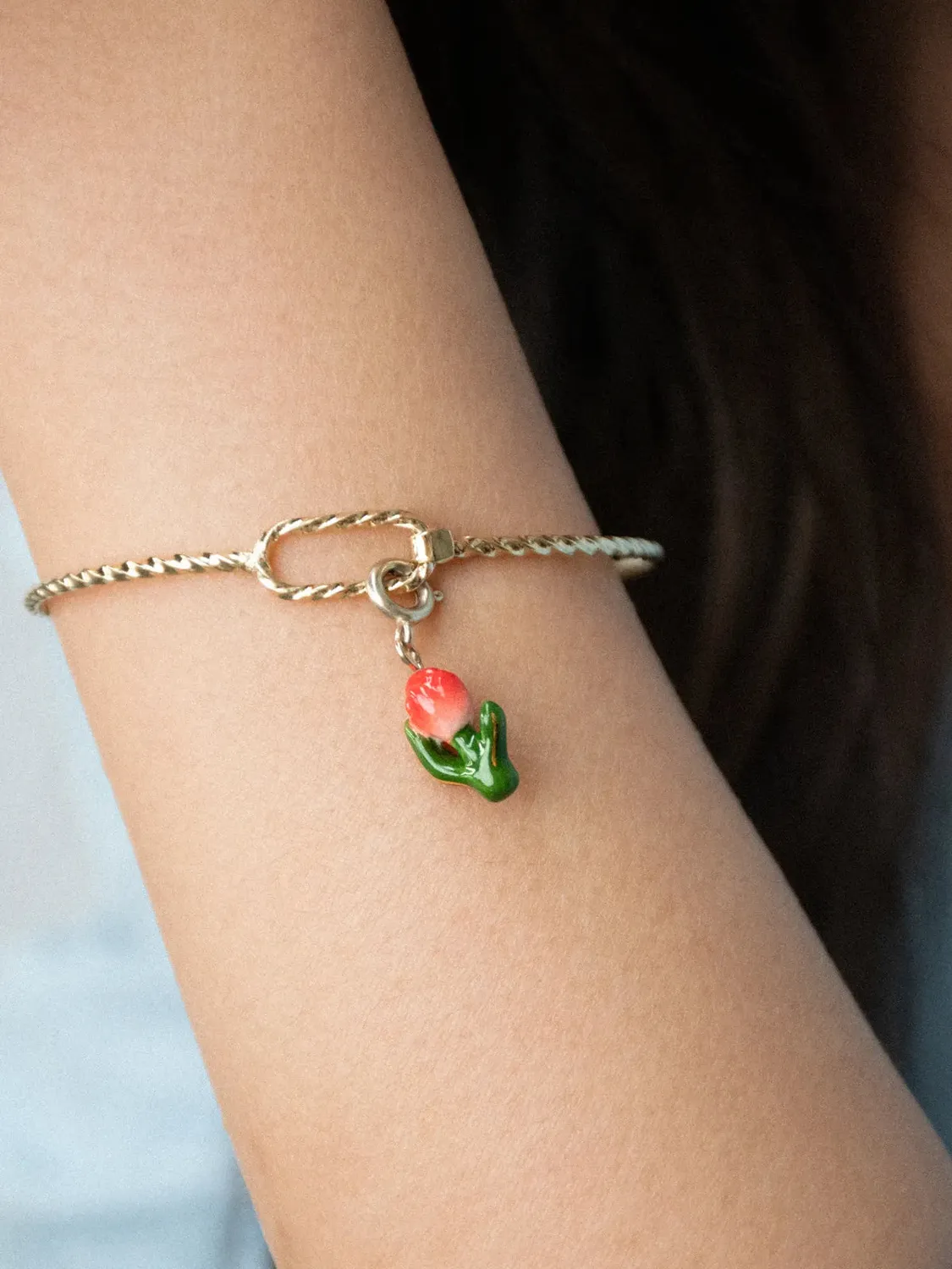 Nach Charm's Tulipe Rouge charm porcelaine 25 mm