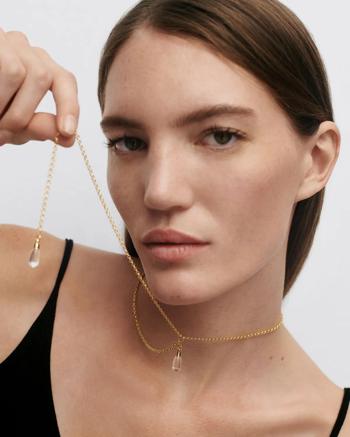PDPAOLA Tango collier chaîne cristal 65 cm