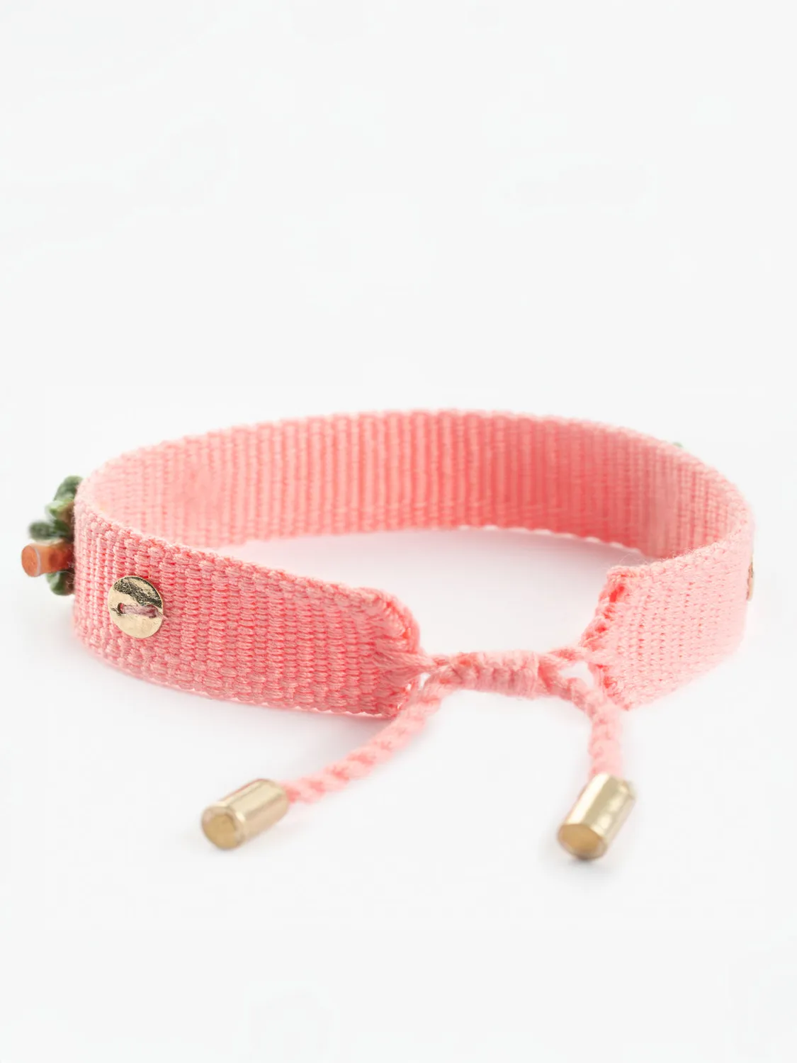 Nach Bijoux bracelet tressé rose porcelaine ajustable