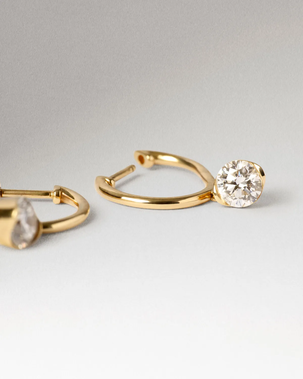 PDPAOLA Grace créoles or diamant 1 carat
