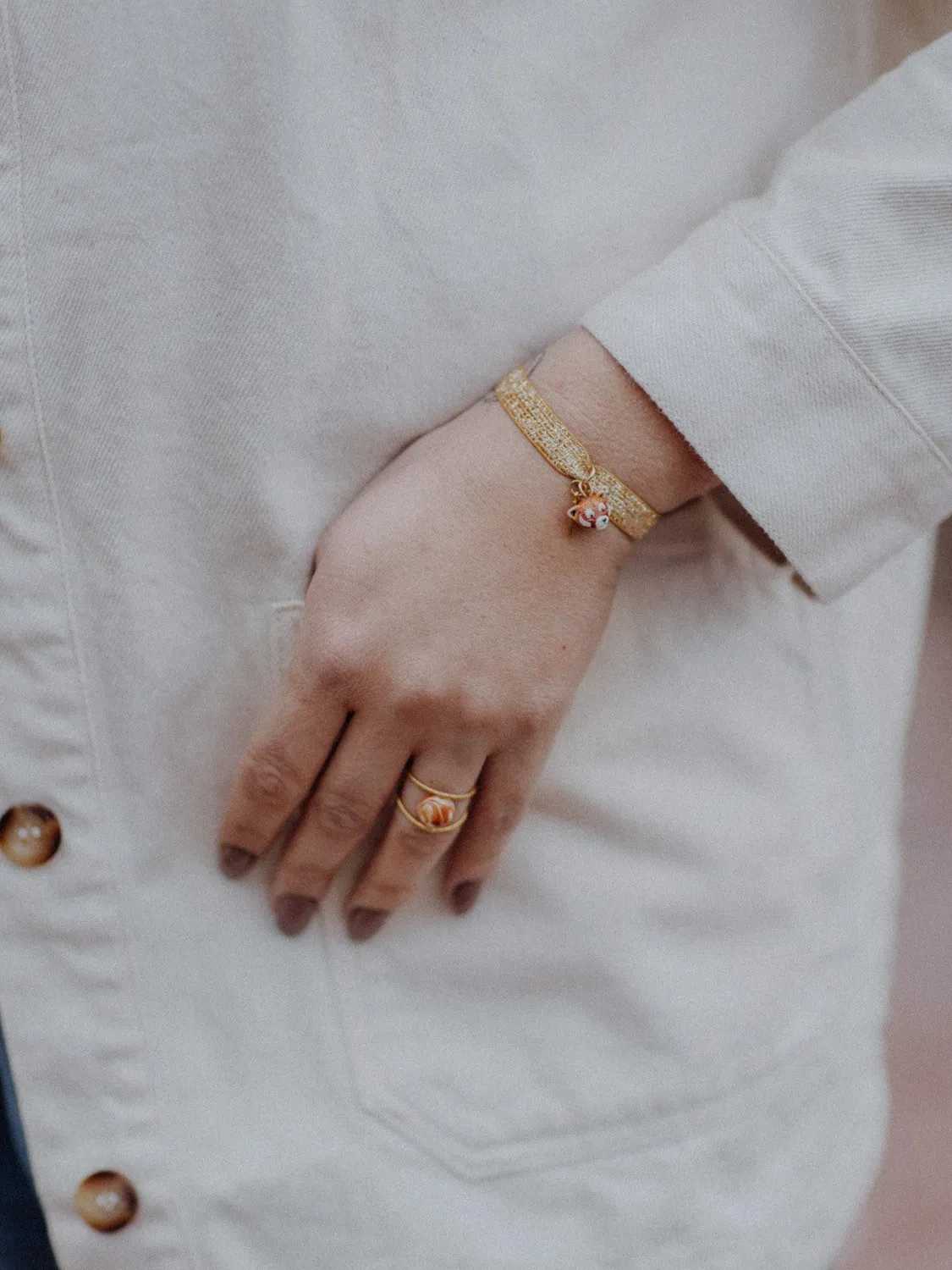 Nach Bijoux Twistband bracelet panda roux élastique