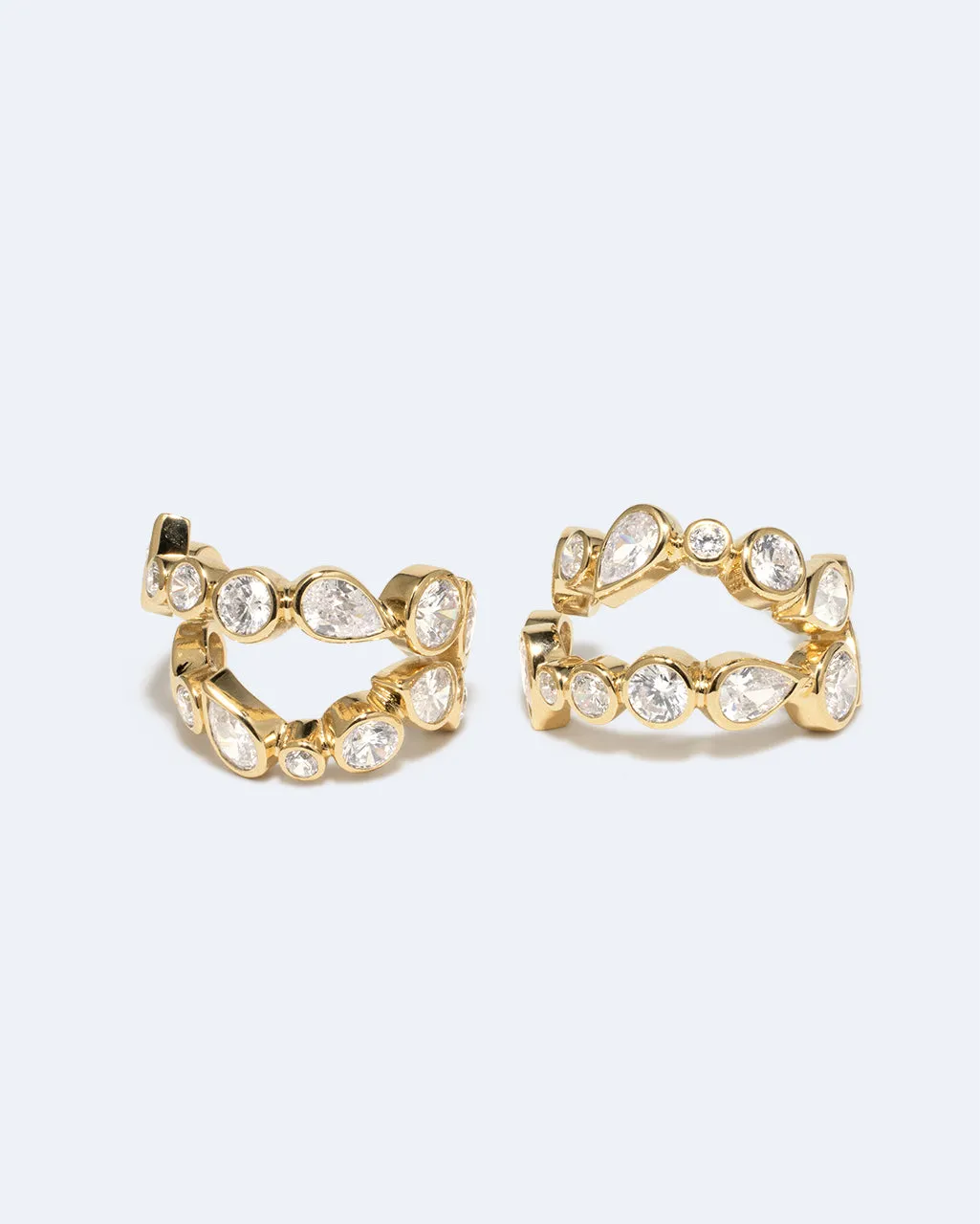 Completedworks Like Peas in a Pod IV créoles zirconia doré