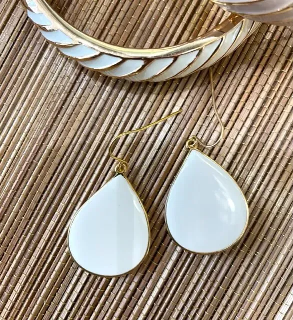 Nao de Paris Goutte Milk boucles d'oreilles goutte