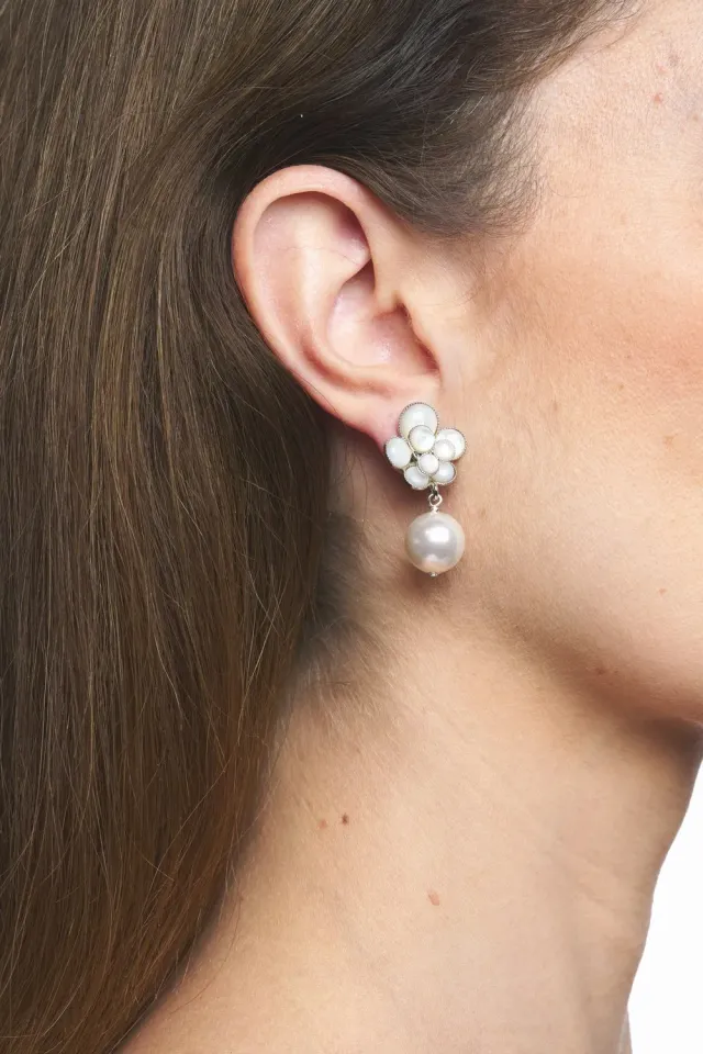 Philippe Ferrandis Cielo boucles clous nacre palladium perles