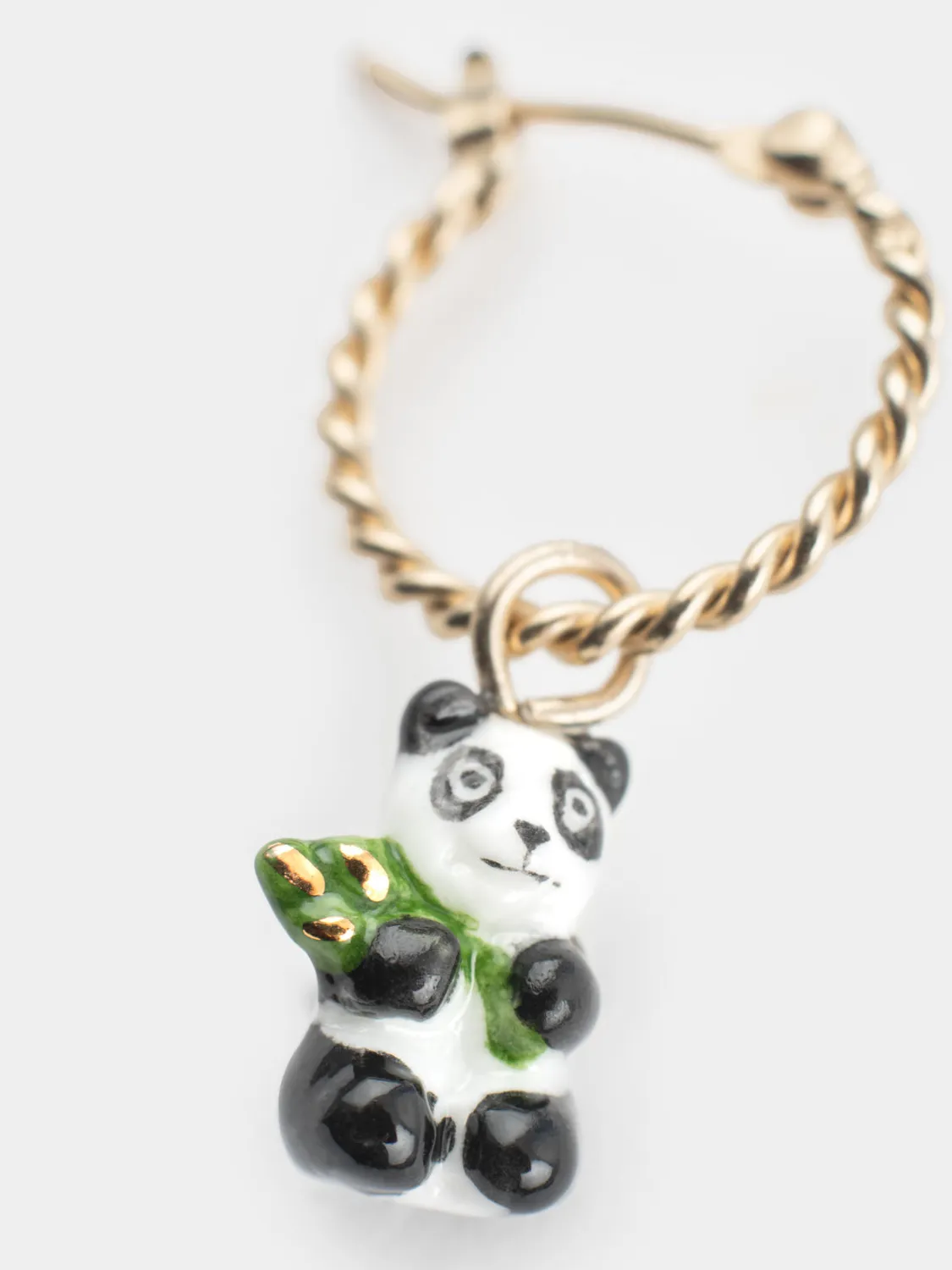Nach Bijoux mini créole panda boucle d’oreille unité porcelaine