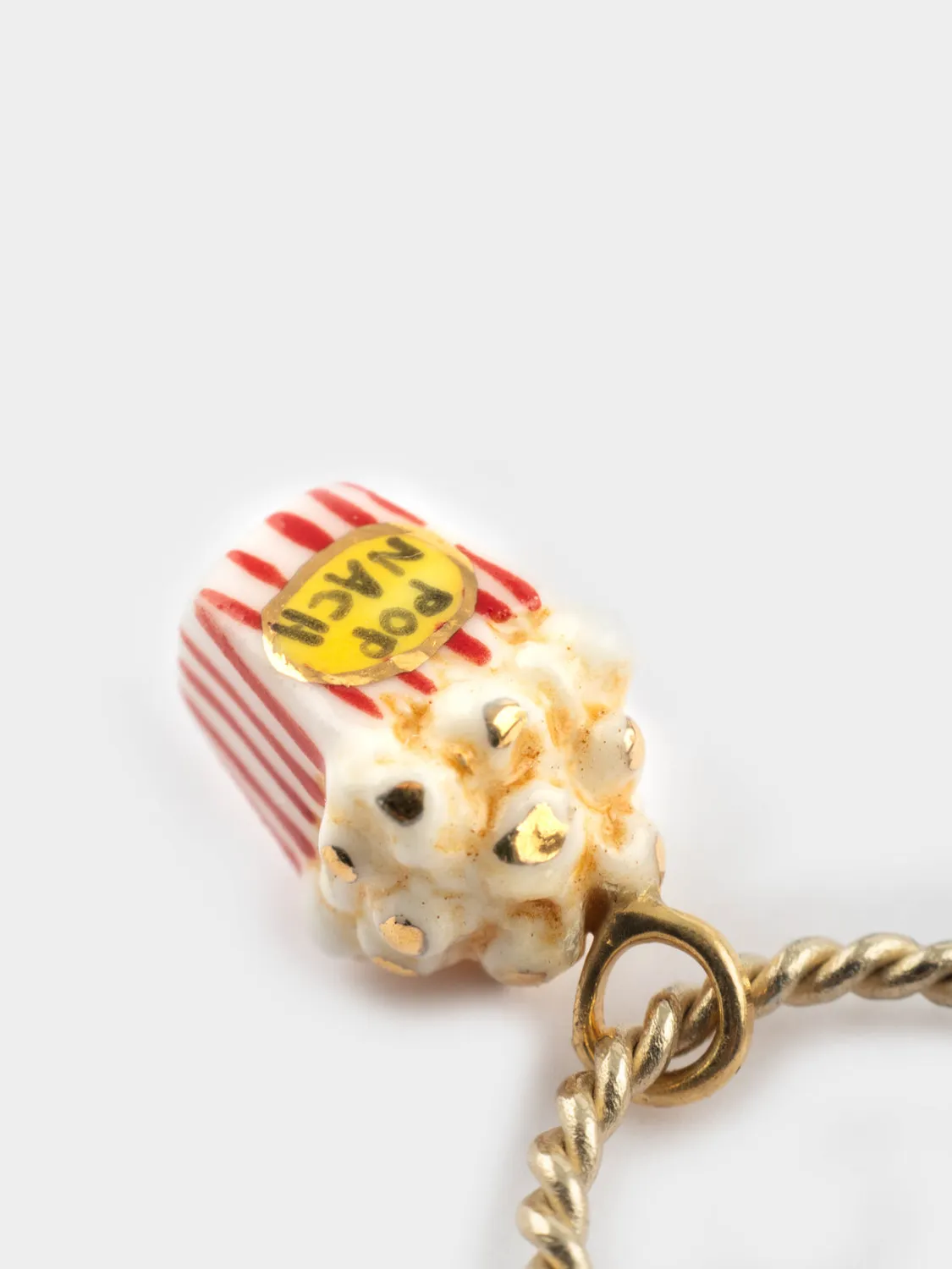 Nach Bijoux Mini créole pop-corn boucle d'oreille rouge