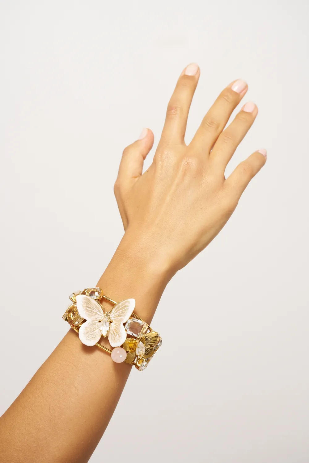 Philippe Ferrandis Fenice grande manchette quartz rose