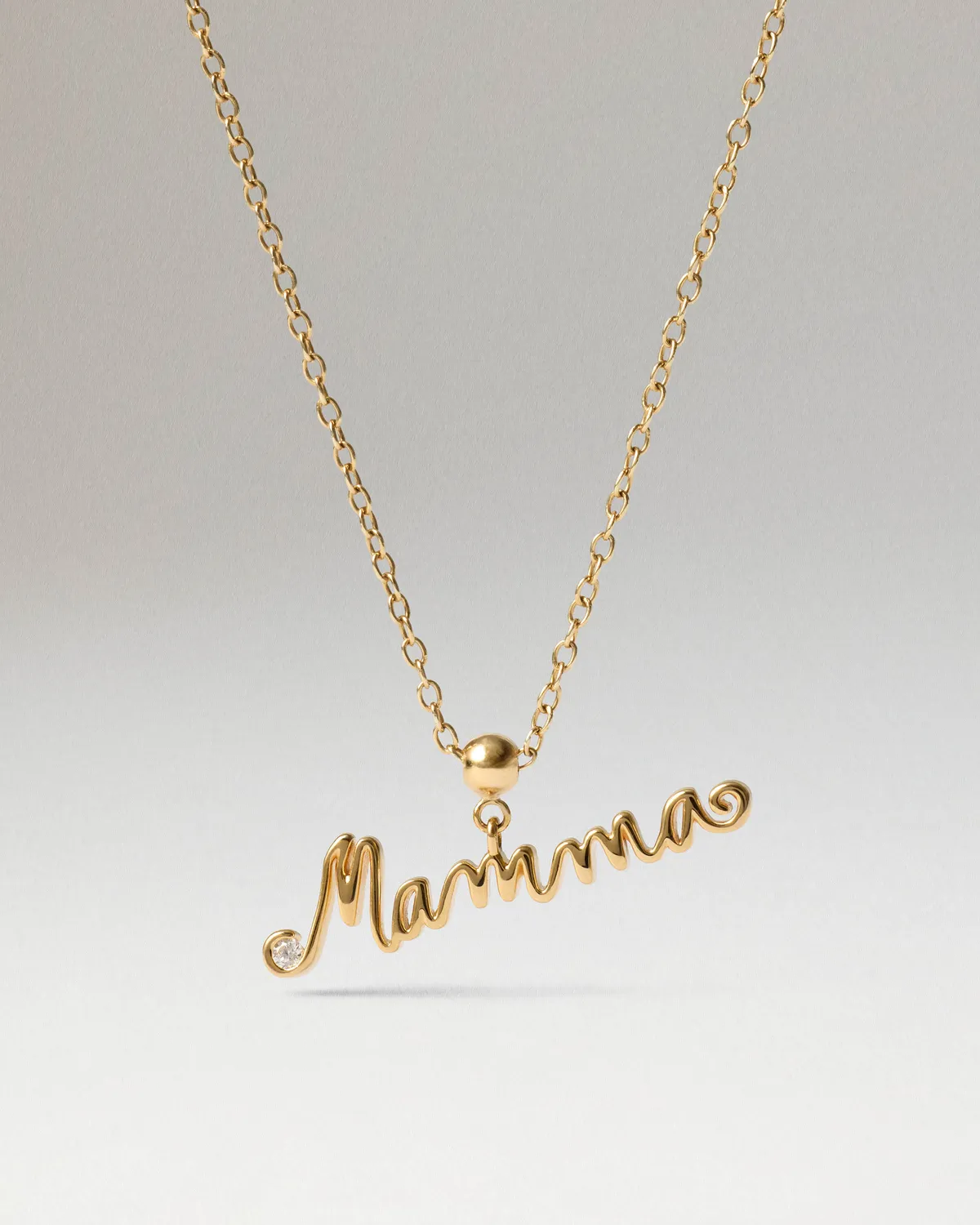 PDPAOLA Mamma charm breloque dorée zircone blanche