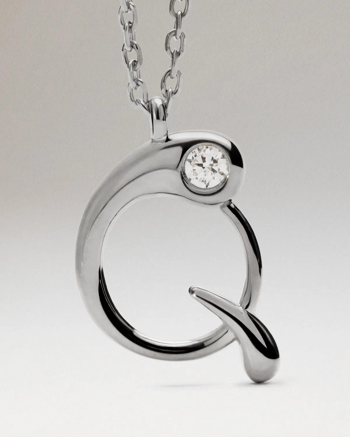 PDPAOLA Initial Q collier lettre argent 40-50 cm