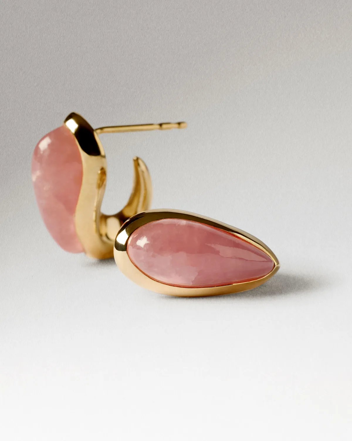 PDPAOLA Luna boucles d'oreilles rhodochrosite rose