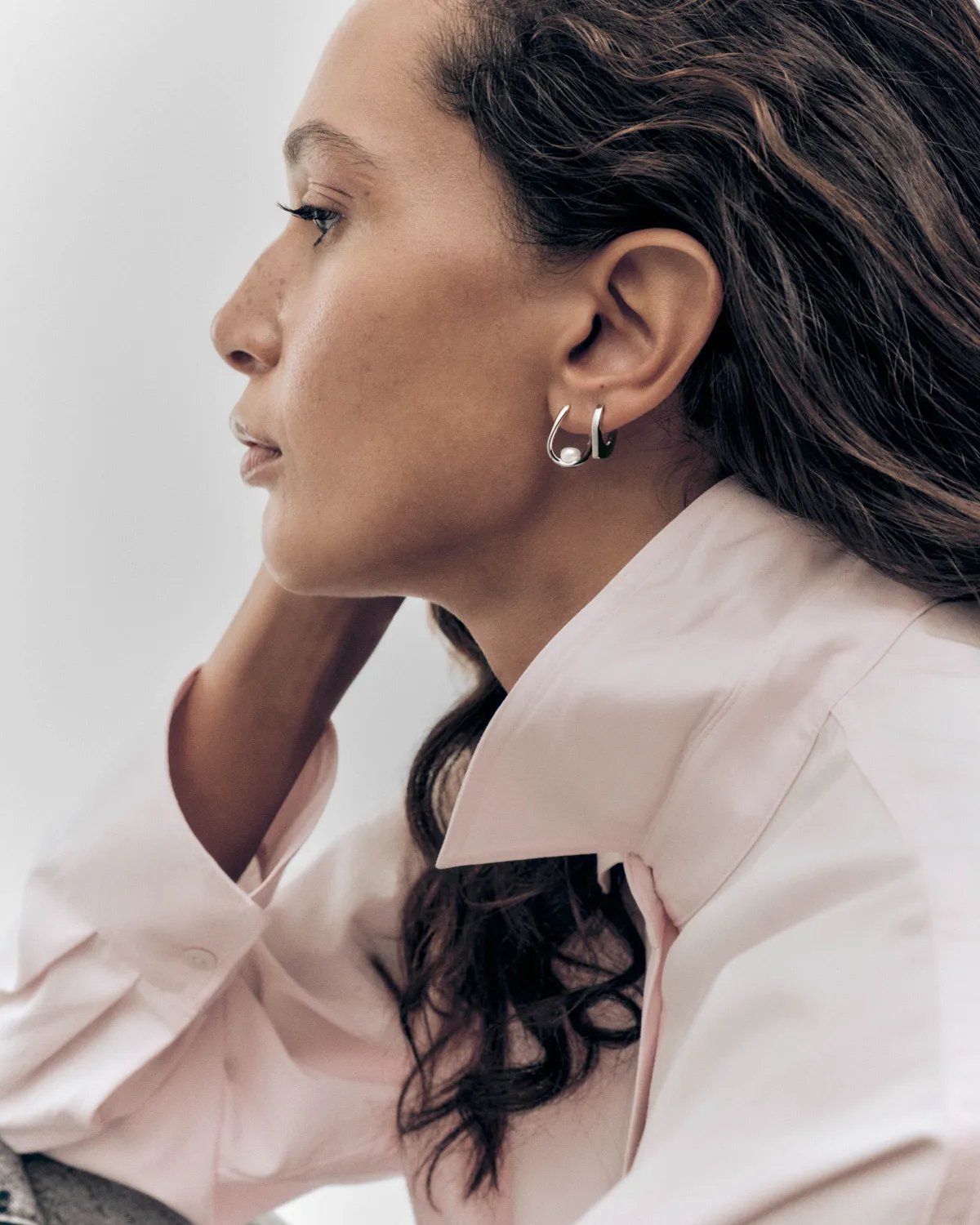 PDPAOLA La Perla Aura créoles perle d'eau douce