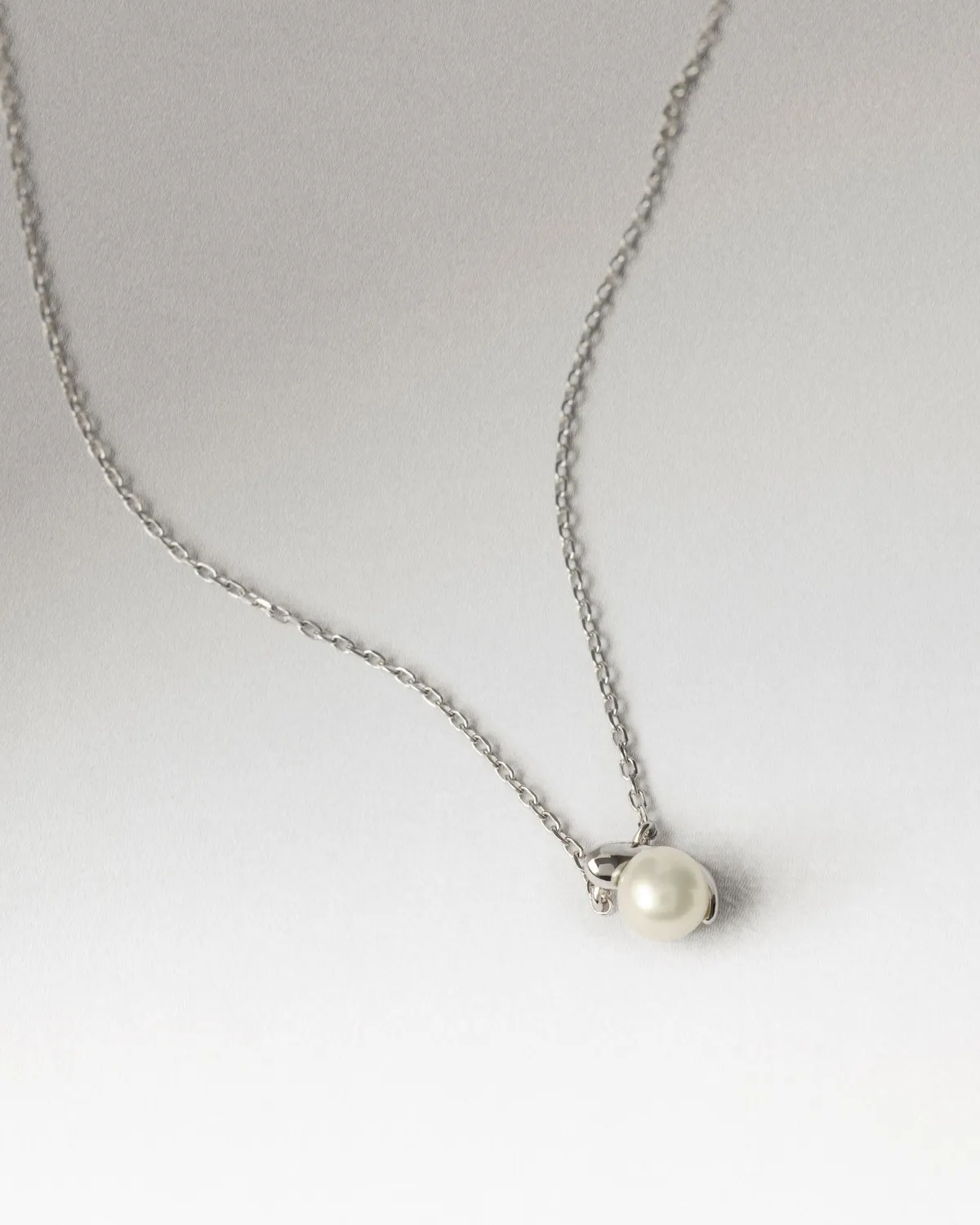 PDPAOLA La Perla Solitaire collier perle argent